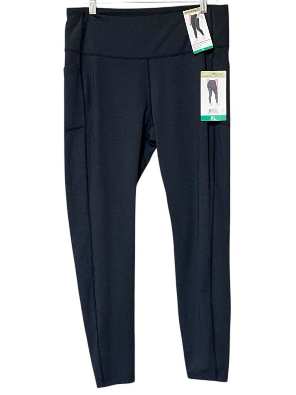Mondetta Black Leggings XL NWT High Waist Compression Side Pocket Athleisure 28